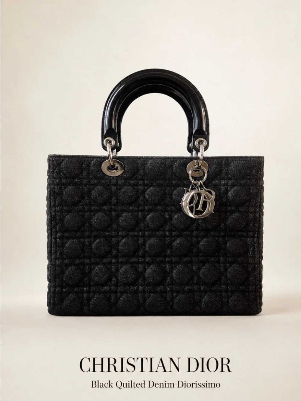 GORGEOUS Authentic Christian Dior Black Denim Diorissimo